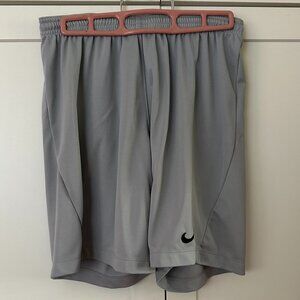 Nike Men's Athletic Shorts, Med, Gray, Elastic Waistband, Drawstring